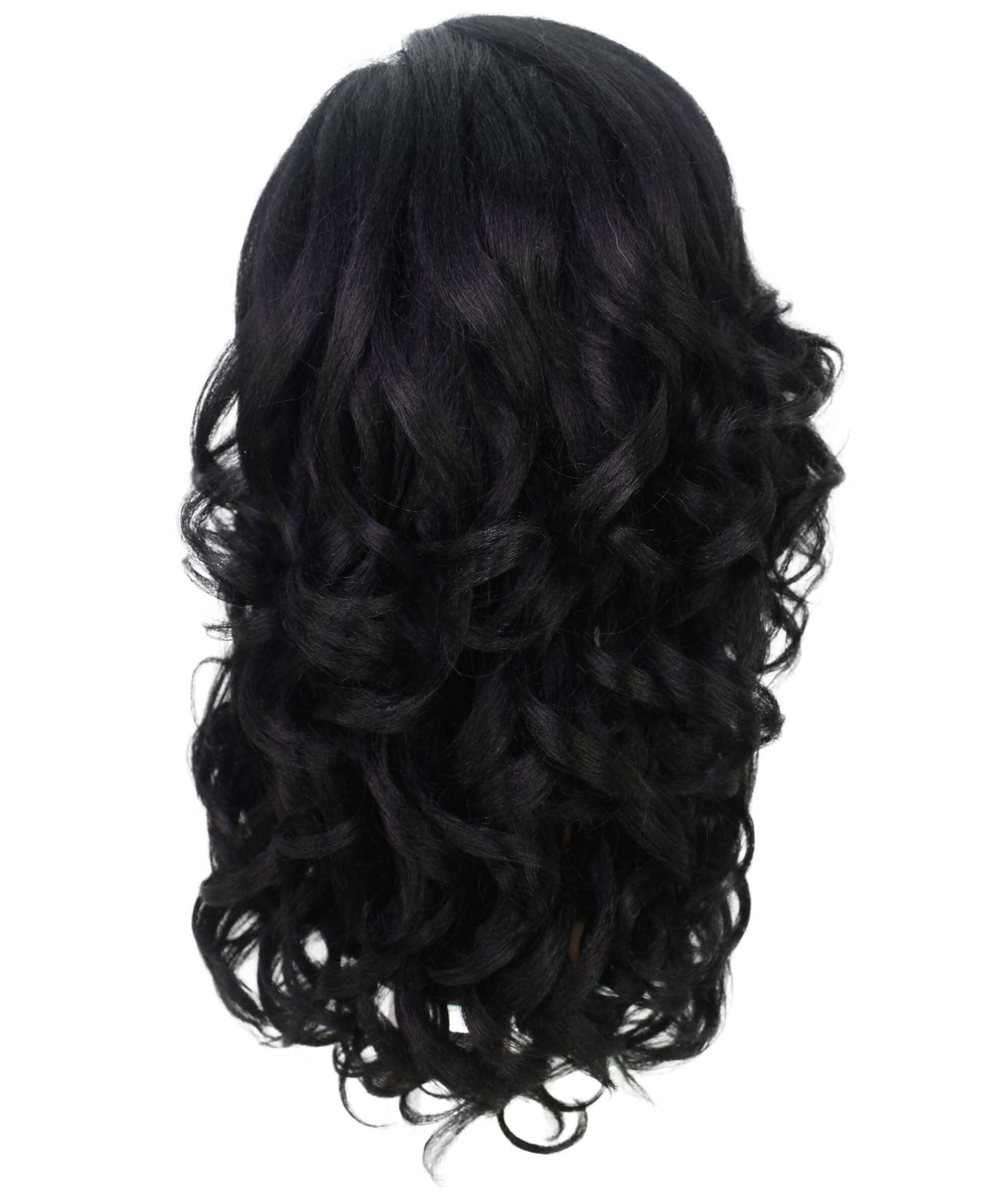 LUXLUXE Nia Wavy Glamour 20 in Long T Part Lace Front Wig, Heat Resistant Fibers, Black Color