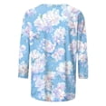 thumbnail image 6 of Fewfanhot Spring Tops for Women Casual Fashion Printed Casual Round Neck Summer Outfits Early Fall Fashion Spring Clothes, 6 of 6