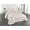 Pastel Pink Grey and White, variant on Ambesonne Flamingo Quilted Bedspread Set 3 Pcs, Hawaiian Pattern Summer, Queen, Pastel Pink Grey and White