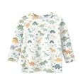 thumbnail image 4 of Xyxonk Girls 3/4 Sleeve Shirt Crewneck Fall Tops Dinosaur Print T Shirts 2025 Three Quarter Length Blouses Cute Tees 10-11 Years, 4 of 4
