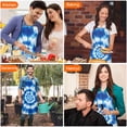thumbnail image 7 of Blue White Tie Dye Spiral Pattern Apron-Garden Aprons for Women with Pockets-Cotton Linen Waterproof Kitchen Cooking Gardening Aprons Adjustable for Kitchen,Cooking,BBQ and Salon 33x27 Inch, 7 of 7