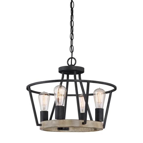 Four Light Semi-Flush Mount