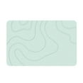 thumbnail image 2 of Shower Stone Bath Mat, Diatom Material, Water-Absorbent, Quick Drying, Non , Easy Care, Decor for Front Door, Bathroom, Living Room, Bedroom, Green, 50Ã80cm/19.96Ã31.5in, 1PC, 2 of 7