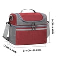 thumbnail image 3 of Portable Lunch Cooler Bag Insulated Lunch Box Tote With Strap Handle Thermal Food Storage Organizer Office Travel Picnic Camping Outdoor Reusable Meal Carrier Storage Bag, 3 of 7