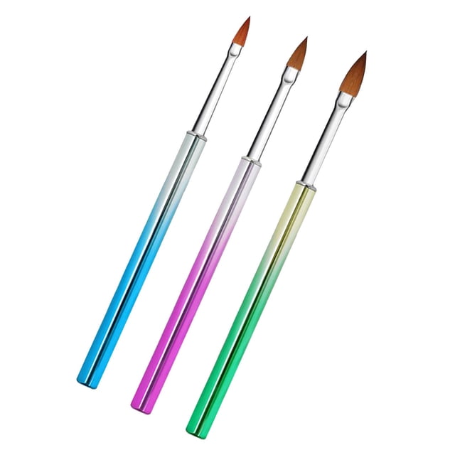 Pinceles de pintura de uñas Zulema 3 piezas pincel de acrílico para uñas