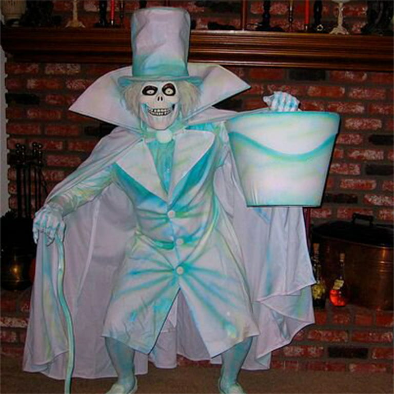 Vikakiooze Halloween Haunted Mansion Hat Box Hatbox Ghost Hand Painted Holiday Ornament, Kids Unisex, Size: 1XL