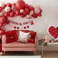 thumbnail image 5 of Valentine''s Day Pillow Covers 18x18 Inch Set of 2 Small Red Pink Hearts Decor White Throw Pillow Covers Valentine''s Day Cushion Case Decoration for Sofa Couch 56C, 5 of 6