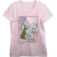 thumbnail image 3 of Wizard Of Oz Wicked Witch Flying Monkey & Guard
 Women's Pink Crew Neck Short Sleeve Crop Tee-Medium, 3 of 4