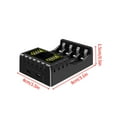 thumbnail image 3 of Langgg Battery Charger Circuit Smart USB Adapter LCD Display Chargers 4 High-performance Multi-functional Power Accessories AAA Using black, 3 of 8