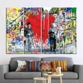 thumbnail image 2 of Love Is The Answer Art, Abstract Artwork, Banksy Wall Art, Graffiti Printed Canvas, Street Canvas Art, 3D Printed Canvas, Framed Wall Decor, Home Decor, Canvas Wall Decor - 3P-Gallery Wrapped, 2 of 9