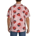 thumbnail image 7 of Goofa Strawberries Printed Men's Casual Short-sleeved Shirt,Lightweight Breathable Button-down,Summer Casual men's top,Versatile Fashion shirt-3X-Large, 7 of 7