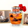 thumbnail image 6 of JAGASY Car Funeral Urns for Human Ashes - 10 Inch Cremation Urns for Ashes Adult Female, 3 Inch Mini Keepsake Urn for Grandmother - Orange Urn for Grandparents - (1 Large, 4 Keepsake), 6 of 7