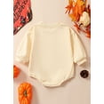 thumbnail image 2 of Wassery Baby Girls Boys Halloween Sweatshirts Rompers Toddler Fall Bodysuits 6M 12M 18M 24M Infant Crew Neck Long Sleeve Letter Print Jumpsuits Playsuits, 2 of 7