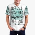 thumbnail image 2 of Balery Not All Who Wander Are Lost1 Printed Men’s Short Sleeve Polo Shirt, Midweight Men's Shirt,Golf Polo shirts -Large, 2 of 8