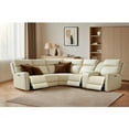 thumbnail image 2 of 104" Leather Reclining Sectional, 3 Power Recliners, Adjustable Lumbar Support & Headrest, Zero Gravity, 2 of 9