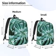 thumbnail image 2 of Easygdp Teal Cactus Mochila de Lona Resistente para Laptop, Compatible con Laptops de 15 a 17 pulgadas, Ideal para Escuela, Trabajo y Viajes-Small, 2 of 5