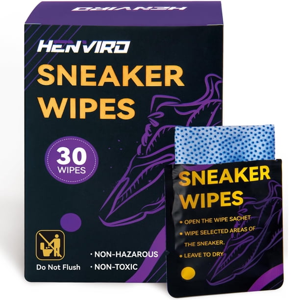 Toallitas limpiadoras de zapatos Henviro, 30 paquetes