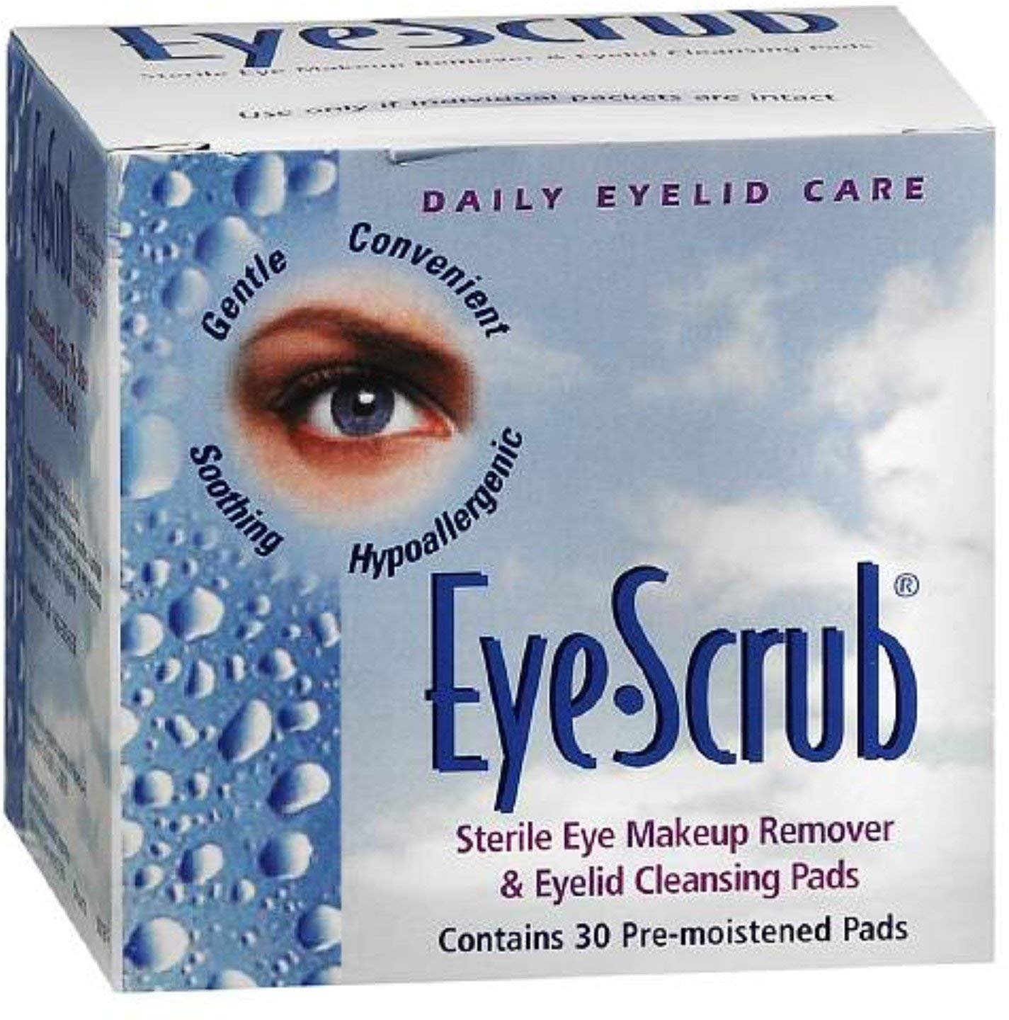 6 Pack, Eye Scrub Sterile Eye Makeup Remover & Eyelid Cleansing Pads