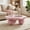 Pink, variant on 47.2" Cloud Coffee Table for Living Room, Irregular Coffee Table Modern Low Coffee Tables Abstract Faux Stone Cute Center Table with 3 Ball Legs for Small Space Apartment