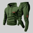 thumbnail image 4 of BangWanChi 2 Piece Sets for Men Casual Pullover Hooded Sports Print Long Sleeve Trousers Mens Two-Piece Elastic Waist Tracksuit, 4 of 5
