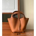 thumbnail image 5 of Bolso tipo cubo de cuero para mujer, bolso de mano suave con patrón de lichi, capa superior de piel de vaca Togo, nuevo estilo, bolso de moda, 5 of 5