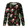 thumbnail image 4 of LbsKUS Reduced,Christmas T Shirts for Women Cute Christmas Tree Santa Claus Graphic Tops Long Sleeve Fashion Shirt Xmas Holiday Party Pullover Blouse(Black,XL), 4 of 4