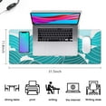 thumbnail image 5 of XL Japanese Blue Wave Gaming Mouse Pad: Stitched Edges, Non-Slip Base, Extended Large Size 31.5 x 11.8 Inches, 5 of 7