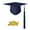 Navy Blue, variant on tasrioml Graduation Cap Memorable Eye-catching Fabric Practical Coloful Graduation Hat for Student