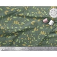 thumbnail image 2 of Soimoi Green Poly Georgette Fabric Clover Floral Printed Fabric 1 Yard 52 Inch Wide, 2 of 3