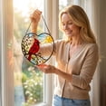 thumbnail image 4 of Cardinal Stained Acrylic Window Hanging, 8 Inch Sun Catchers Art Cardinal Decor Indoor Window, Decorative Suncatchers Hanging Ornaments Home Garden Gift for Housewarming Festival (Heart), 4 of 9