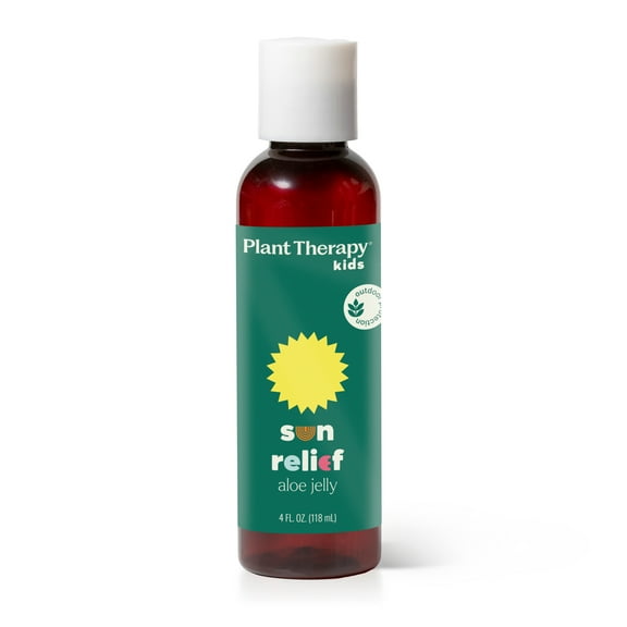 Plant Therapy Kids Sun Relief Aloe Jelly 4 oz Gentle After-Sun Care, Cools & Calms Skin, Non-Sticky & Fast-Absorbing