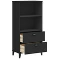 thumbnail image 3 of vidaXL Bookcase VIKEN Black 60x35x123 cm Engineered Wood, 3 of 5