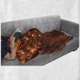 thumbnail image 6 of Abstract Soft Flannel Fleece Throw Blanket, Symmetric Dots Pattern Vivid Color Details Spotty Mosaic Design, Cozy Plush for Indoor and Outdoor Use, 50" x 70", Dark Orange Orange, by Ambesonne, 6 of 6