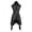 Dark Gray, variant on Medieval Hooded Tunic Men Women Viking Pirate Sleeveless Surcoat With Irregular Hemline | Unisex Renaissance Halloween Costume Cape Top for LARP Knight Cosplay One Size 125cm
