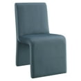 thumbnail image 2 of Emory Upholstered Performance Velvet Dining Side Chair in Cadet Blue, 2 of 9