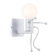 thumbnail image 1 of Elegante decoración de dormitorio, base de hierro forjado con proceso de pintura al horno, lámparas de pared creativas para personas pequeñas, iluminación LED de potencia máxima de 40 W, diseño noble, 1 of 7