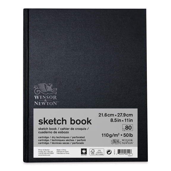 Winsor & Newton Sketch Book, Hard-Bound, 8.5" x 11"