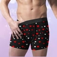 thumbnail image 2 of Valentine's Day Men's Novel Digital Printing Breathable Close Fitting Comfortable Boxers, 2 of 9