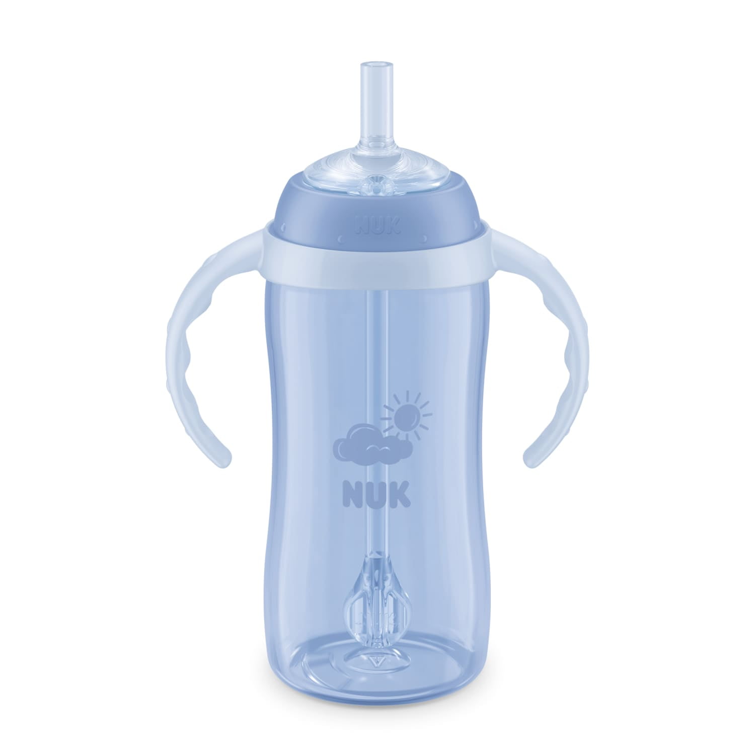 NUK Learner Straw Cup, 10 oz, Blue, Unisex