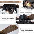 thumbnail image 4 of Ventilador de techo Hounberi, 42 pulgadas, 5 aspas, control remoto reversible, 4 of 9