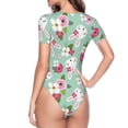 thumbnail image 4 of Naloa Bunny And Rose Women's Short-Sleeved Onesie, One-Piece Swimsuit for Parties, dates, clubs - X-Large, 4 of 9