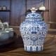 thumbnail image 4 of Jarrón de porcelana con jengibre, hecho a mano, para el templo, arreglo floral para cafetería. Estilo D, 4 of 7