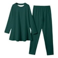 thumbnail image 2 of Kids Girl Clothes Dark Green Dresses for Girls Long Sleeve Shirt Tops Pants Girls Lounge Sets Girls 5-6 Years Spring Clothes, 2 of 4
