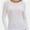 White, variant on Women's Long Sleeve Shirts Fall Casual Crew neck Tops Slim Fitted Basic Tees