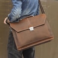 thumbnail image 3 of Formal Business Bag Genuine Leather Briefcase Bag For 15 Inch Notebook Pc Computer Bag Cowhide Messenger Bags For Male, 3 of 5