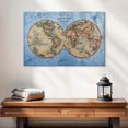 thumbnail image 2 of Elephant Stock Ocean Hemispheres Map Wall Art - Horizontal Canvas Wall Art - Living Room Wall Decor - Map Canvas - Beige And Blue Decor - 24" x 16", 2 of 4