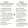 thumbnail image 3 of Prosa 4 en 1 Mascara (14 g) & Eyelash Oil (15 ml) Set – Nourishing Formula with Natural Oils, 3 of 5