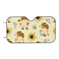 thumbnail image 7 of Goofa Watercolor Bee Honey Honeycomb Bee Printed Car Windshield Sunshade,Foldable Reflective Sun Visor,UV Protection Heat Blocker Sunshade,Car Cooling Accessory-Small, 7 of 7