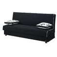 thumbnail image 3 of Beyan Signature Kentucky 75" Microfiber Convertible Sleeper Sofa in Black, 3 of 4