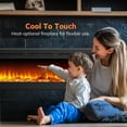 thumbnail image 2 of Tcisa 36" Electric Fireplace, Recessed and Wall Mounted Low Noise Ultra Thin Thermostatic Fireplace Remote Control with Timer, Touch Screen, Adjustable Flame Colors, 2 of 8